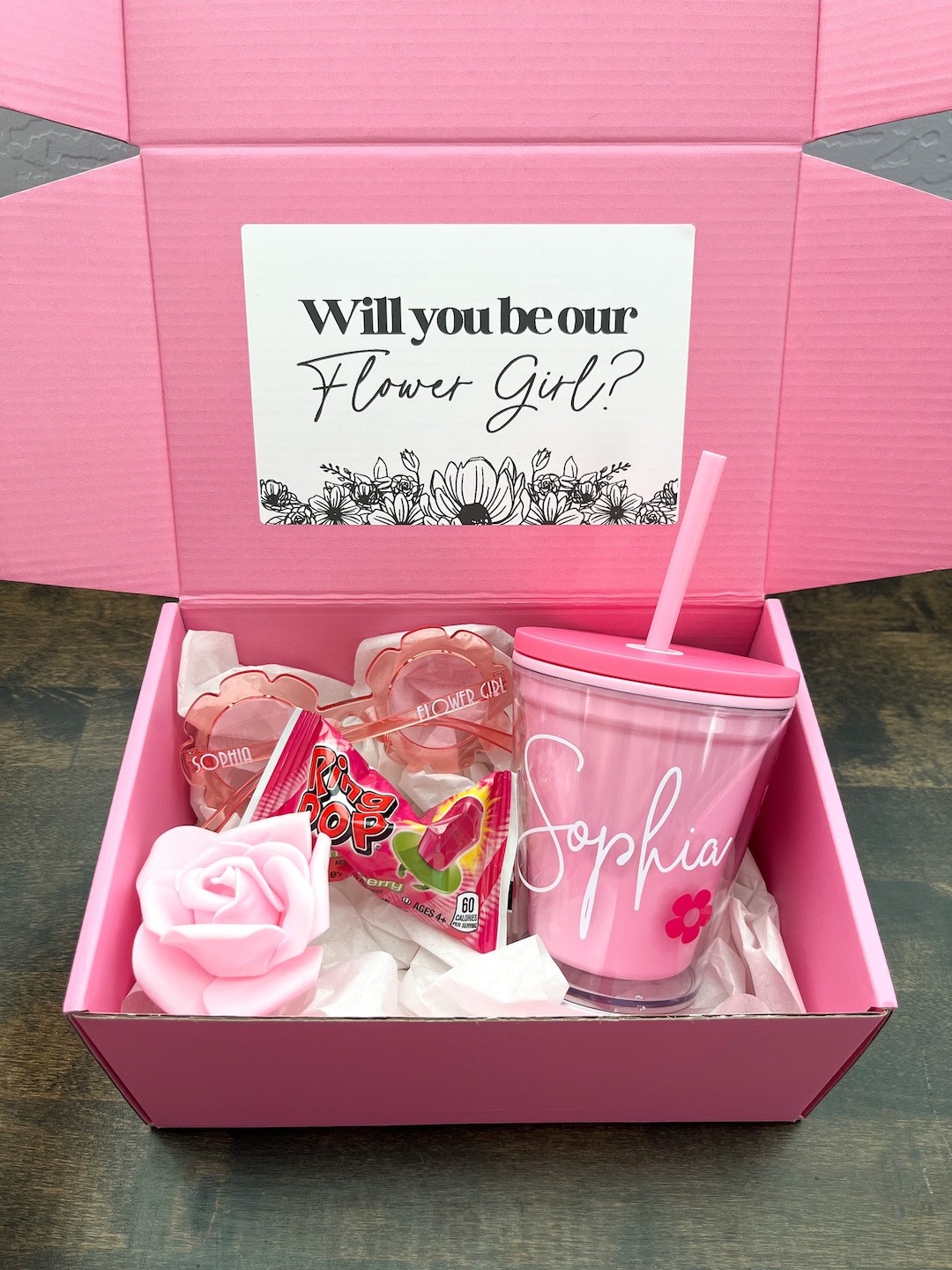 Flower Girl Box Flower Girl Proposal Flower Girl Gift Flower Girl Cup