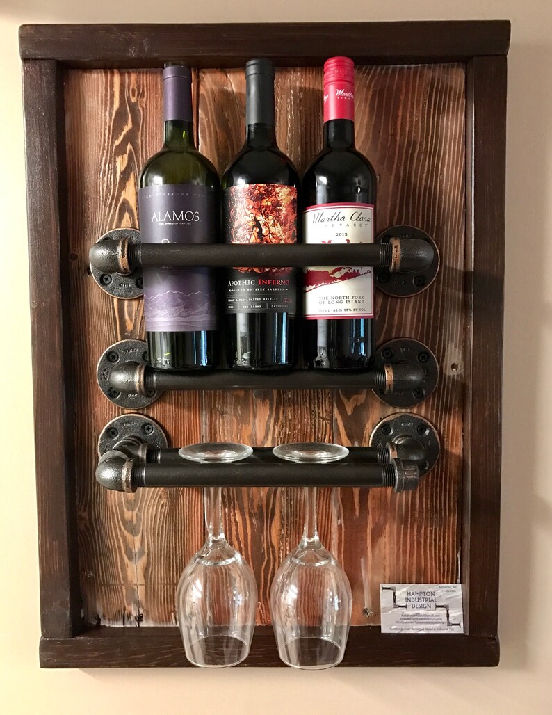 Rustic Wine Rack made from Reclaimed pallet Wood and Etsy