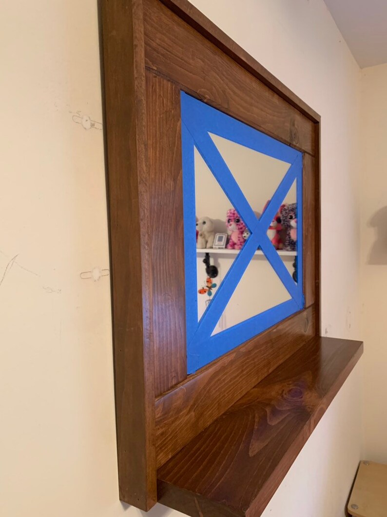 Espejo de baño personalizado con estante 24 x 30 granero / | Etsy