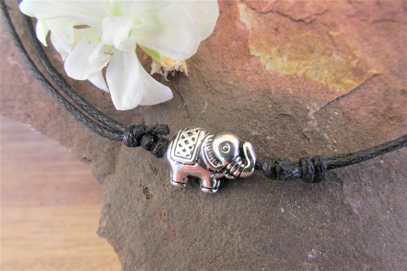Elephant anklet ankle bracelet vegan anklet charm anklet grunge anklet boho anklet hippie anklet beach anklet gift elephant gift.