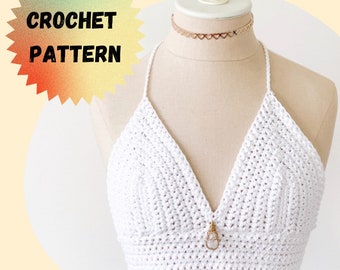 Crochet Crop Top Pattern, Beginner Friendly Boho Top (PDF Pattern)