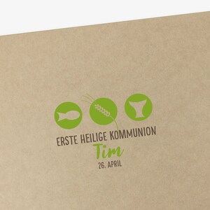Einladung / Danke Kommunion & Konfirmation SYMBOLE (mit Umschlag)