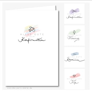 Grußkarte Konfirmation & Co. "Watercolor"