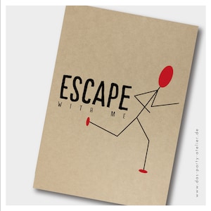 Einladung Escape Room (6er Set)