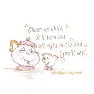 Beauty And The Beast Printable Mrs Potts Quote Beauty And Etsy