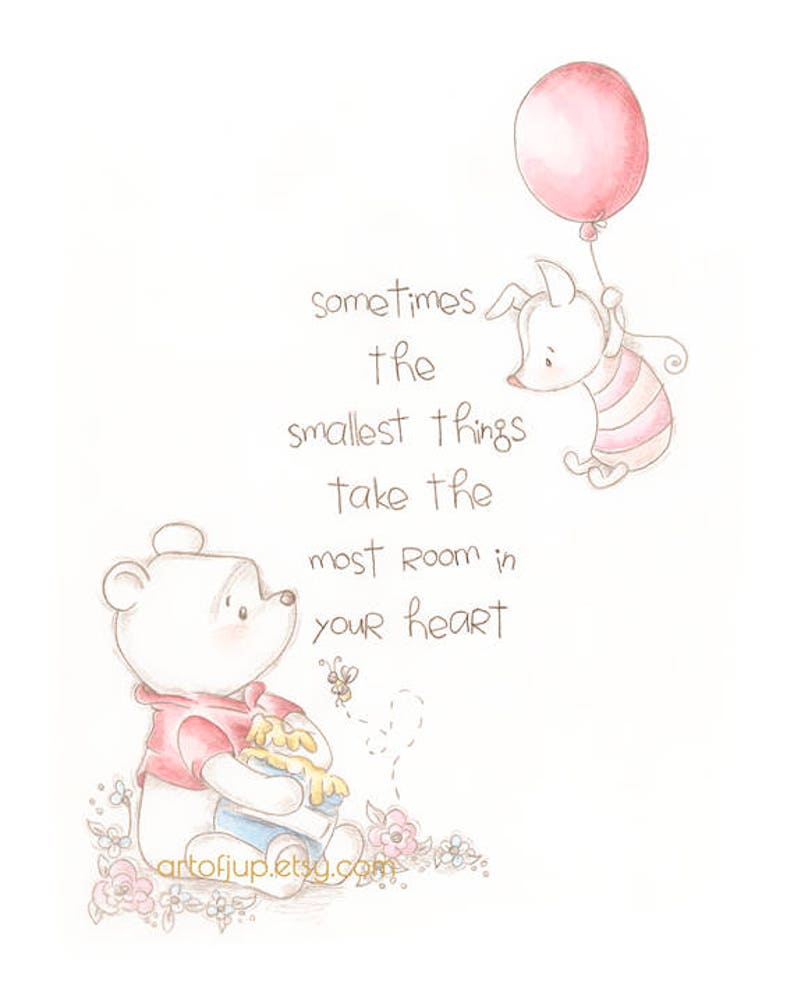 Winnie the Pooh print classic pooh home decor wall art | Etsy