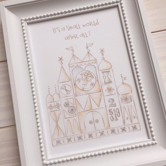 Disney It S A Small World Clock Tower Art Prints Etsy