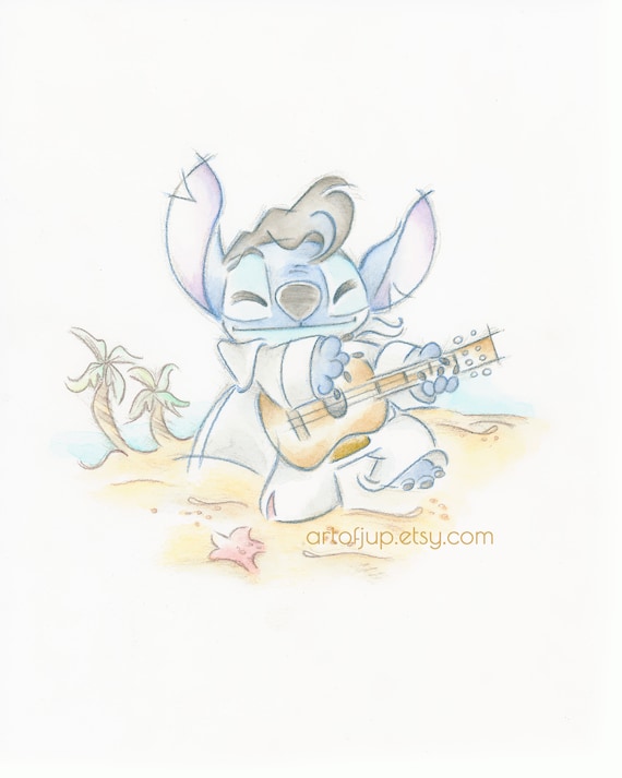 Cute Stitch & Angel - Lilo And Stitch - Posters and Art Prints