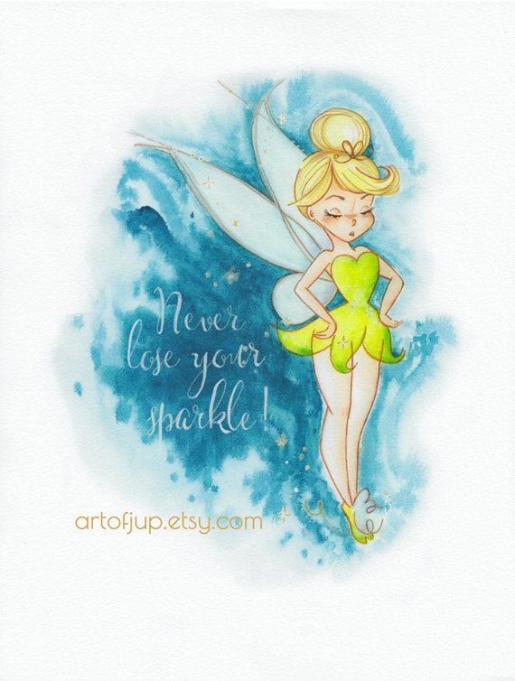 Tinkerbell Kunstdruck Wand Kunst Zitat Dekor Neverland Etsy