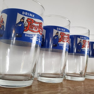 Vintage Pepsi Cola Bigger Better Glasses
