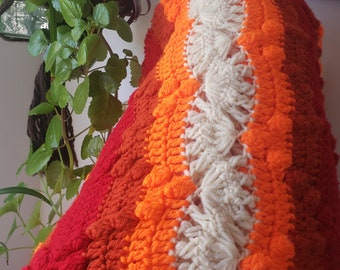 Vintage Crochet Blanket Soft Pinks Retro Throw Blanket Vintage Blanket Afghan Lap blanket Pink Decor