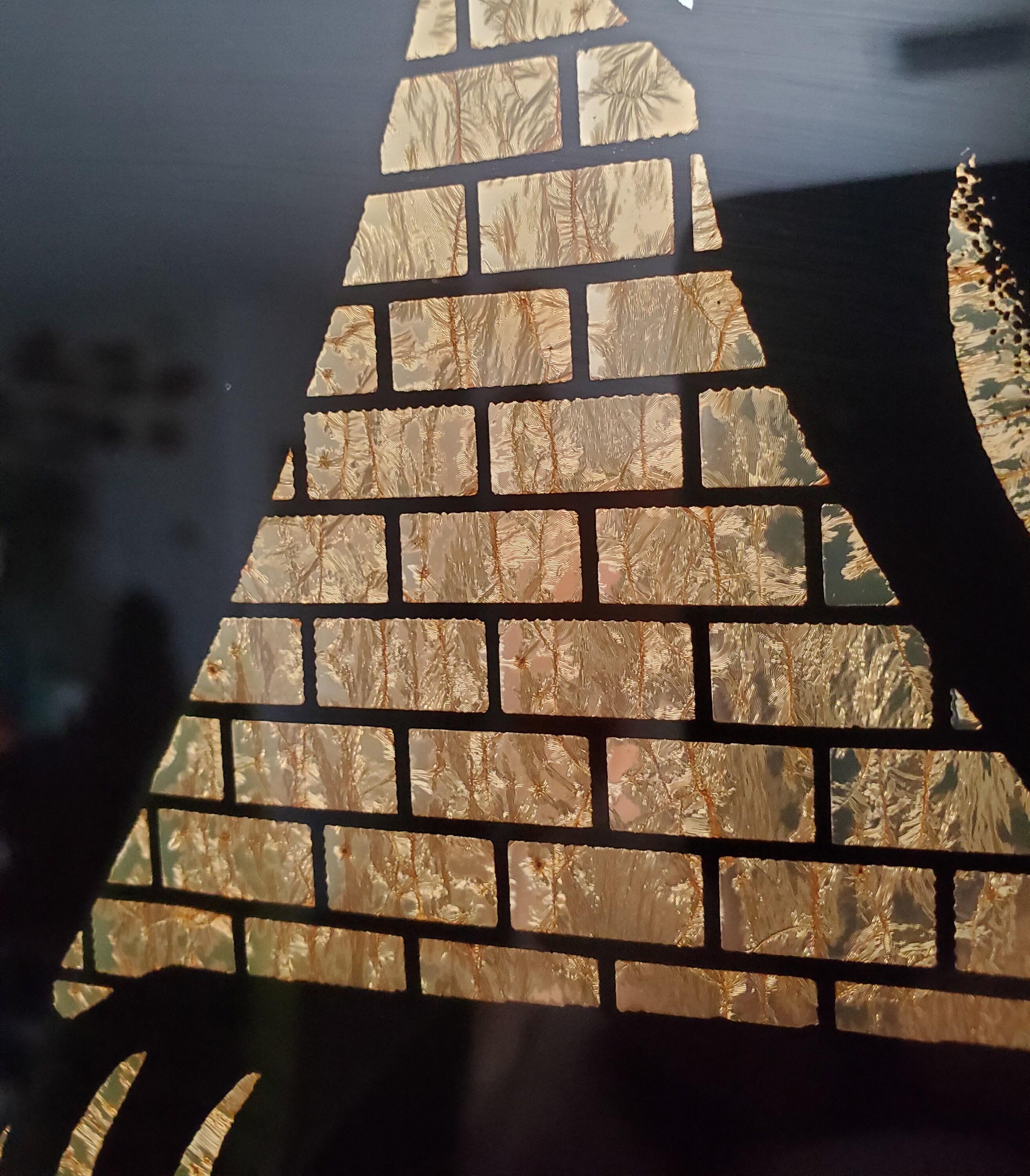 Retro Black Panther and Gold Pyramid Large Mirror - Etsy