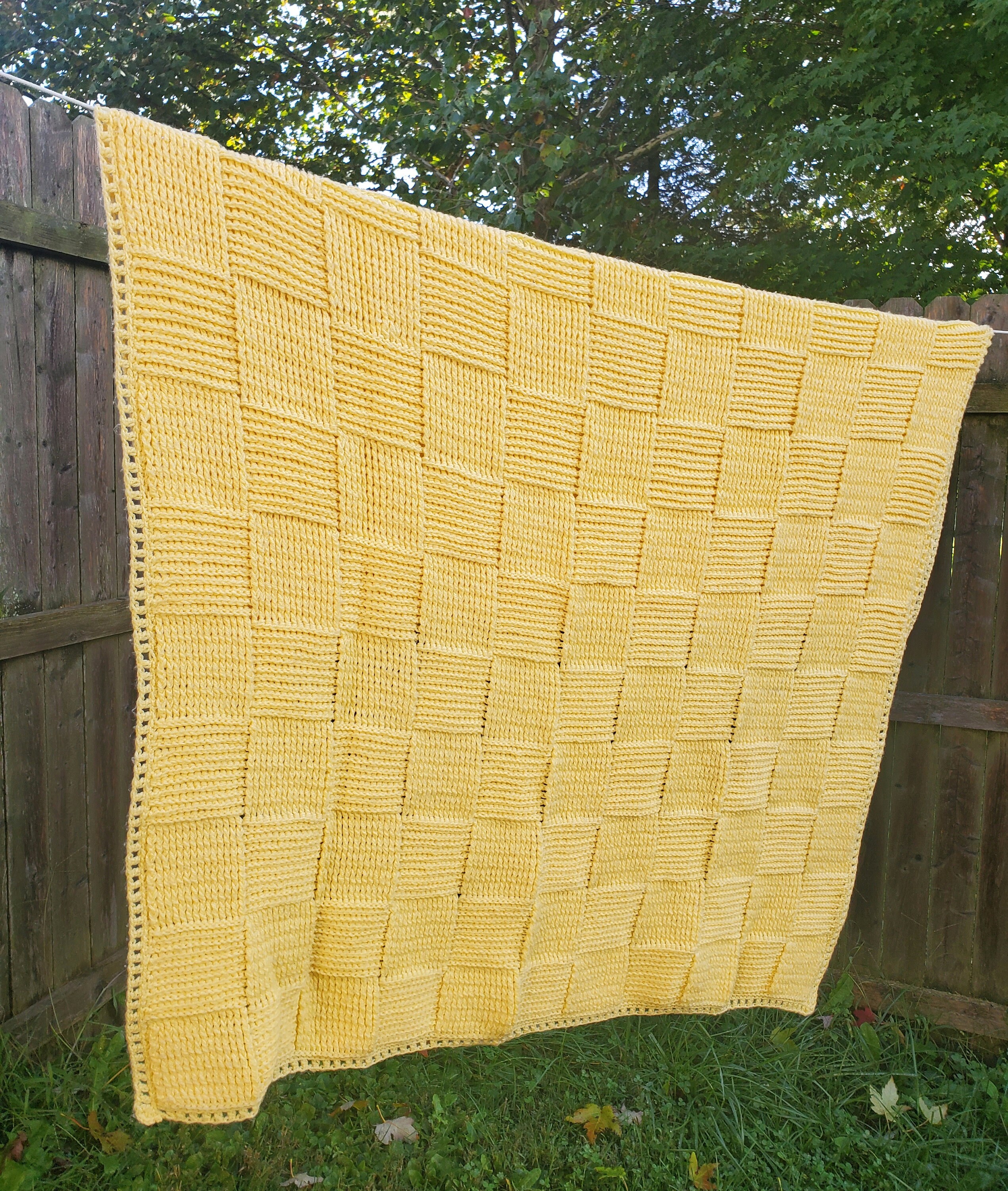 Vintage Crochet Blanket Inyellow // Retro Throw Blanket // Etsy