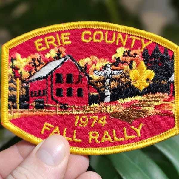 VTG Erie County Herbst Kundgebung Gestickter Aufnäher 1974 BSA