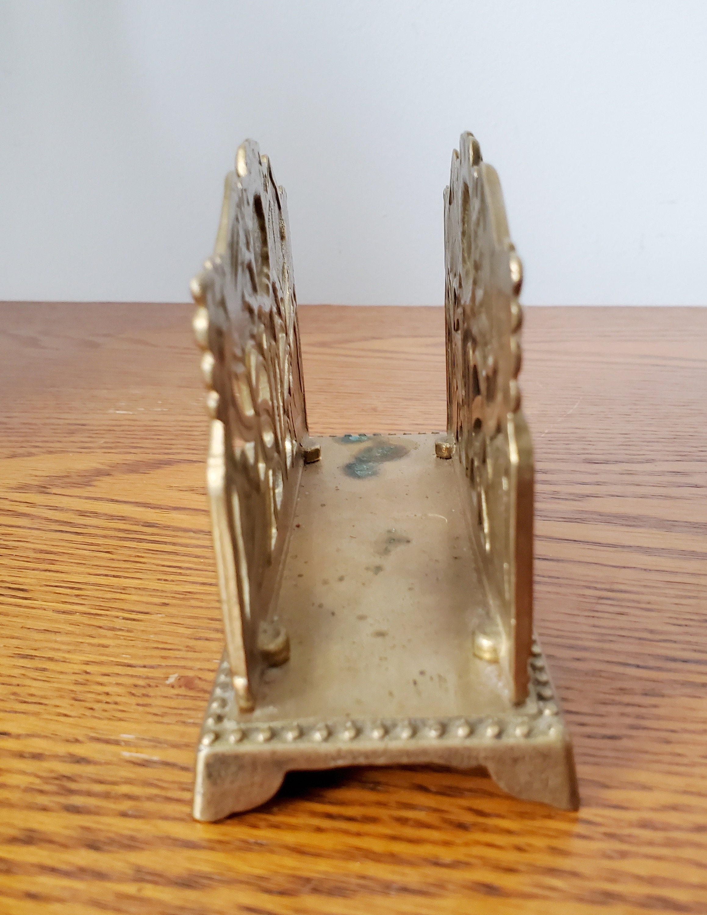 Vintage Brass Napkin Holder // Brass Sunflower Napkin Holder Etsy