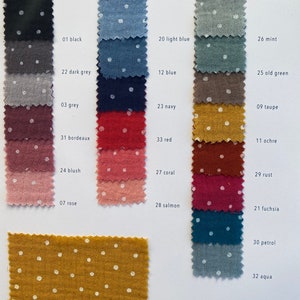 Double Gauze Fabric ,Baby Cotton Muslin with Dots Print, Printed Double Gauze by half yard