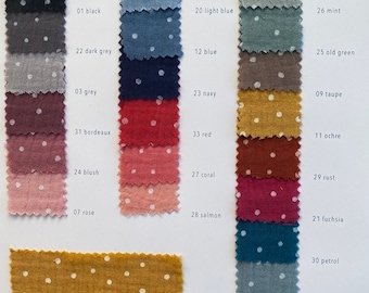 Doppelter Gauze-Stoff, Baby-Baumwoll-Musselin mit Punktedruck