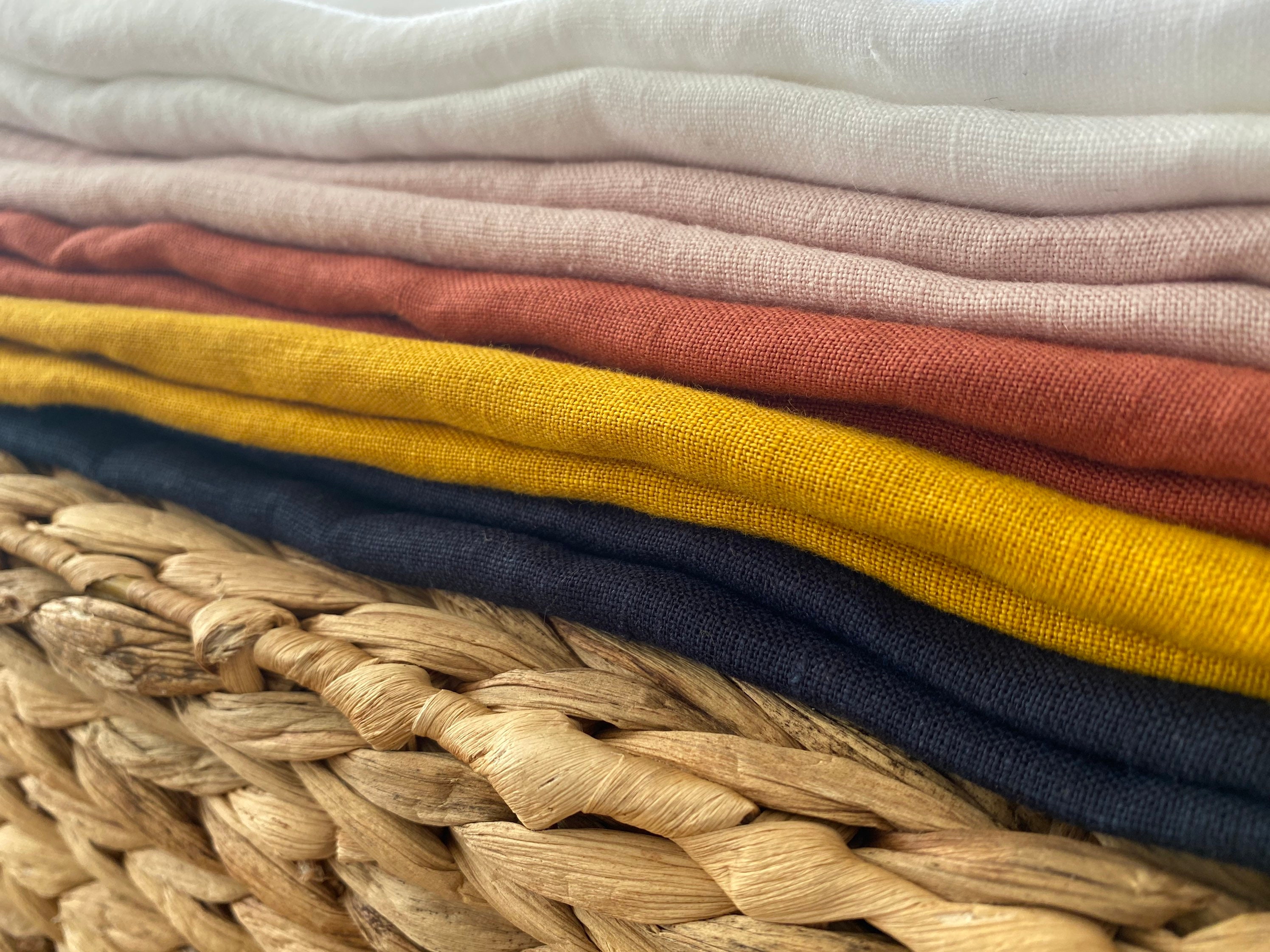 Natural linen fabric Softened linen fabric by yard 100 Etsy