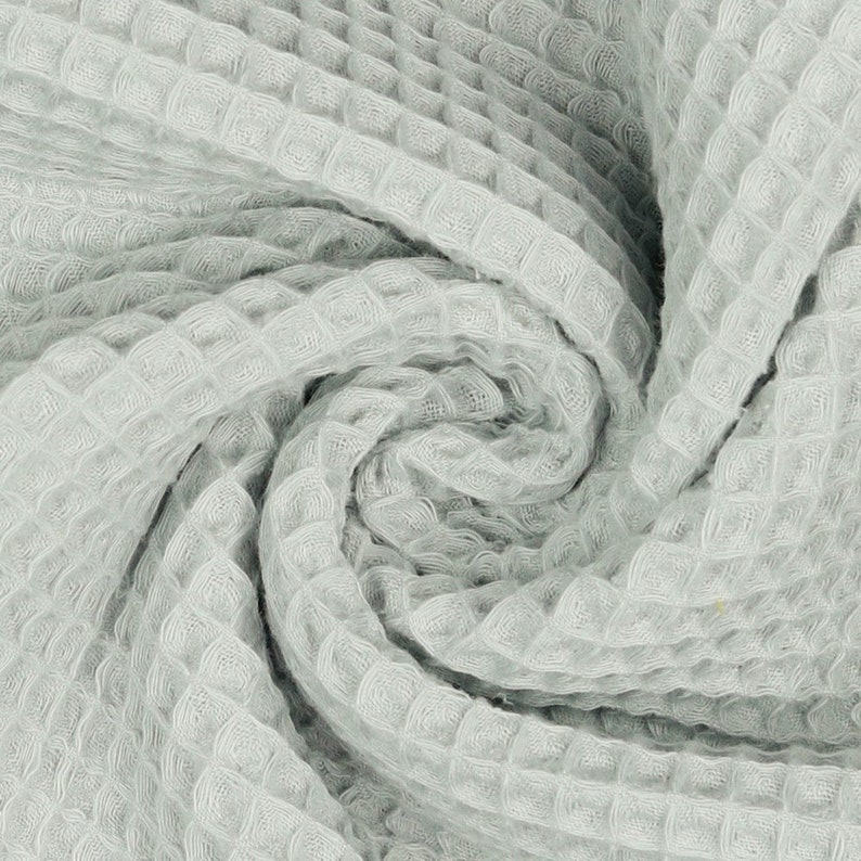 Waffle cotton fabric , 100% coton tissu pièce 155 x 50 cm, l'impression textile, Coton waffle piqué image 4