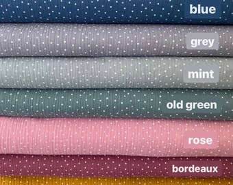 Double gauze 100% cotton fabric, muslin ,  15 colors in stock
