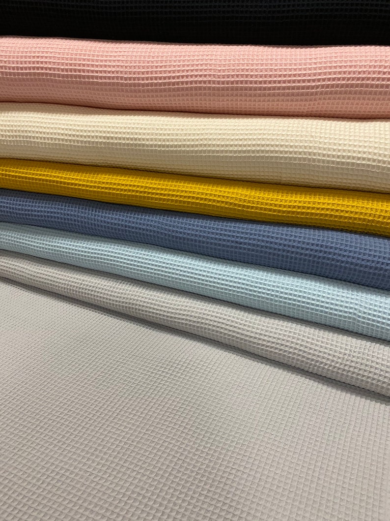 Waffle cotton fabric 100 coton tissu pièce 155 x 50 cm Etsy