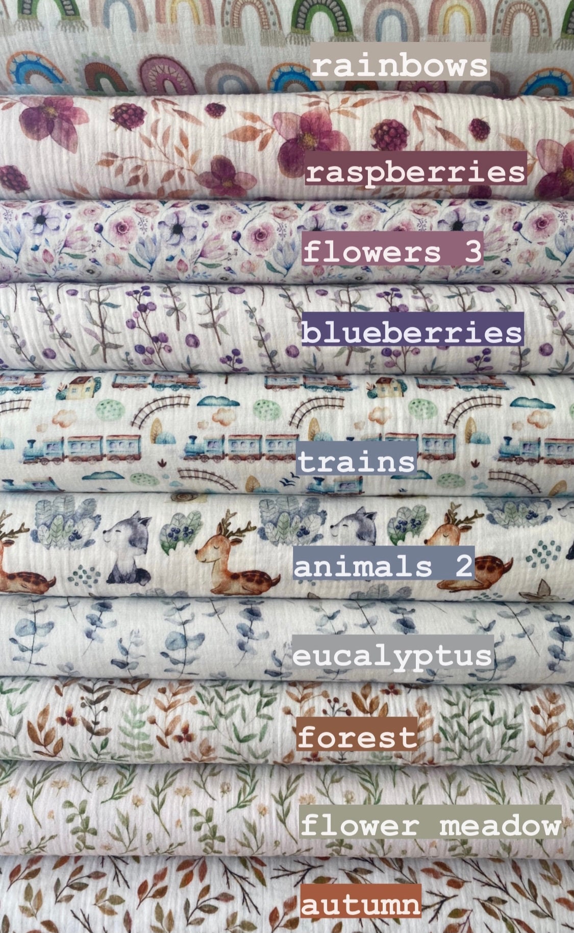 Double Gauze fabric, Muslin fabric , Muslin by the half meter / half …