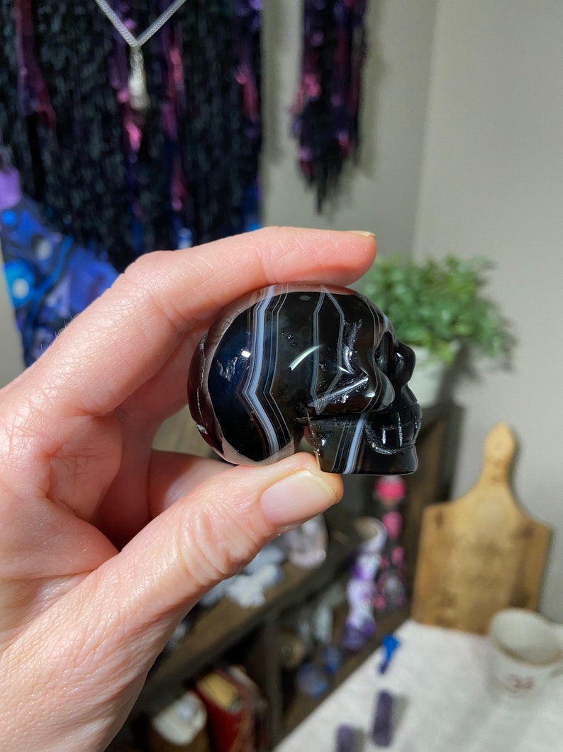 Crystal skulls ~ Zebra agate skulls ~ Crystal agate skulls ~ Skull decor