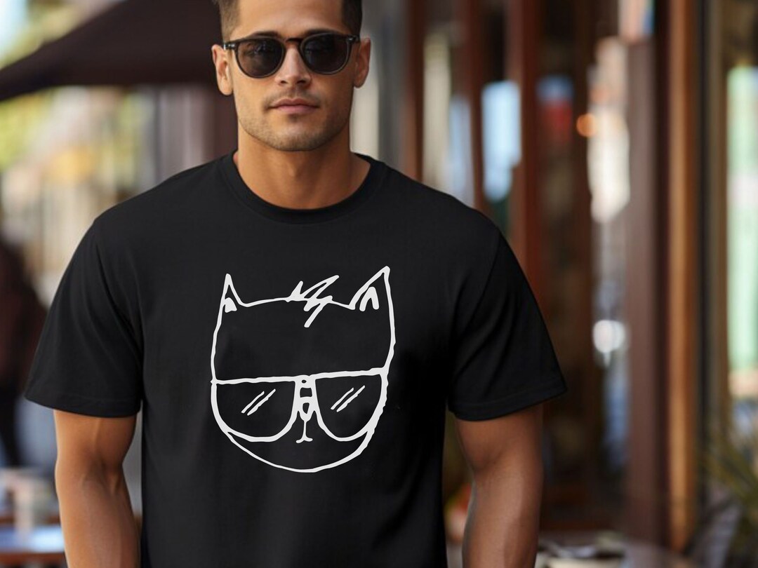 80s Cat Tshirt Cat Face Shirt Cool Cat Shirt Cat in Sunglasses Etsy