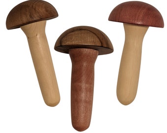 Darning Mushrooms made from Tasmanian Huon Pine, Blackwood, Sassafras and Myrtle