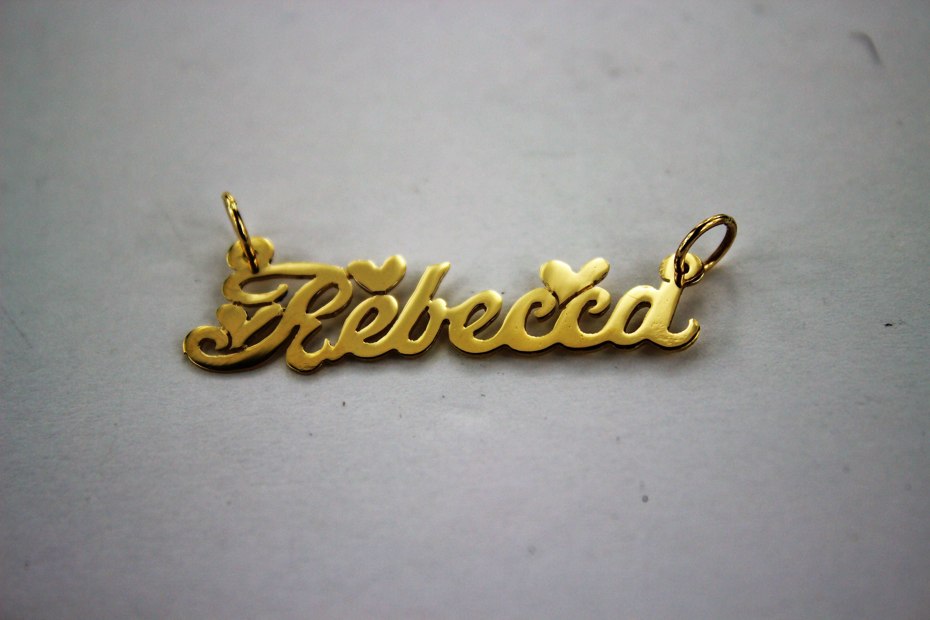10K Solid Yellow Gold Personalized Custom Handmade Name