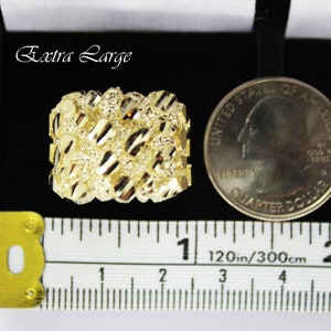 10k Solid Yellow Gold Nugget Style Ring image 6
