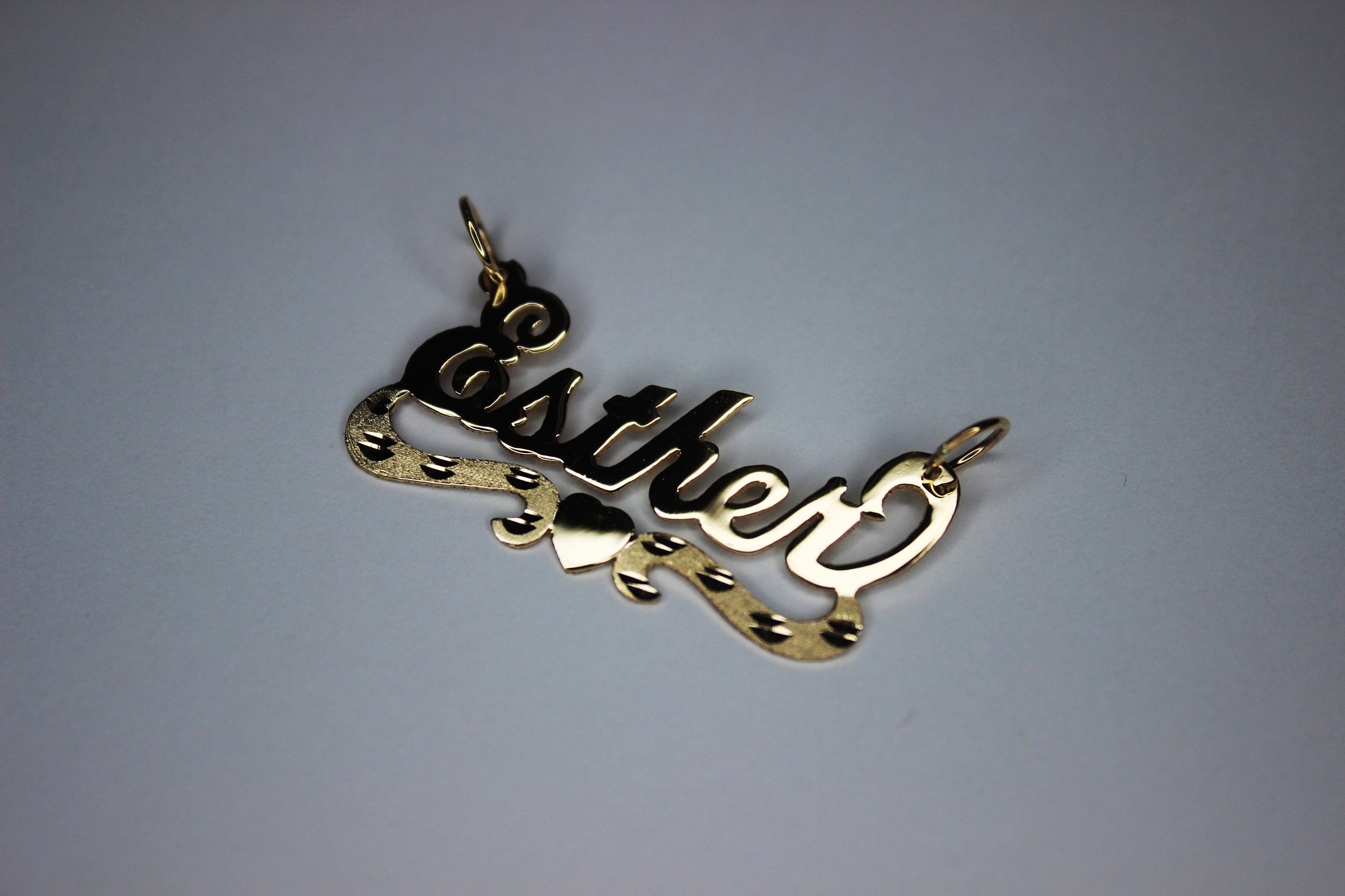 10K Solid Yellow Gold Personalized Custom Handmade Name