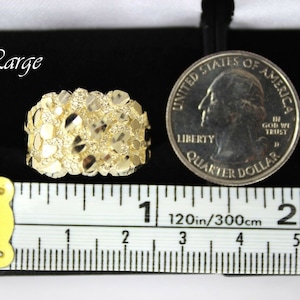 10k Solid Yellow Gold Nugget Style Ring image 5