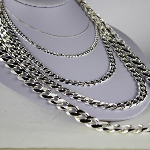 925 Sterling Silver Cuban Link Chain 