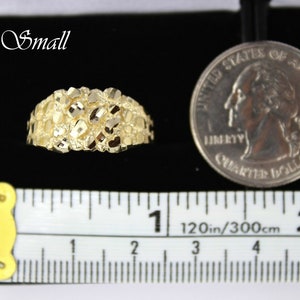 10k Solid Yellow Gold Nugget Style Ring image 3