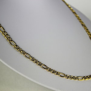 10K REAL YELLOW GOLD 5.5mm Figaro Chain Pendant Necklace Bracelet 7&quot; - 30&quot;