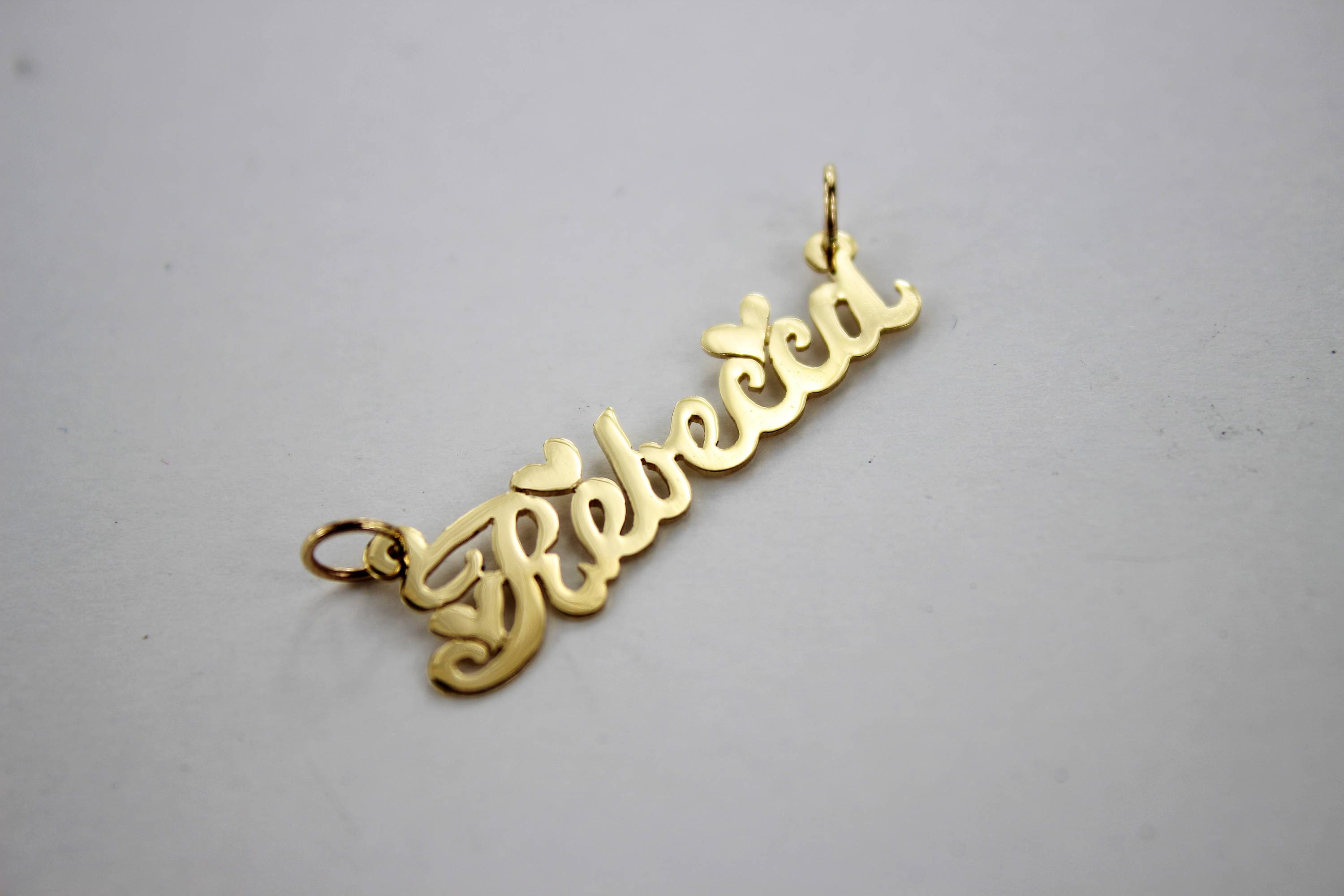 10K Solid Yellow Gold Personalized Custom Handmade Name
