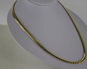 10K Solid Yellow Gold Miami Cuban Link Chain Necklace Men Women 5mm 22"~30"