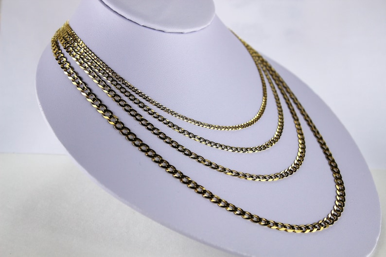 14K SOLID GOLD Cuban Link Genuine Free Shipping Chain Men Necklace for Bracelet Sale item Women