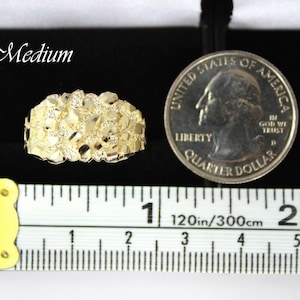 10k Solid Yellow Gold Nugget Style Ring image 4