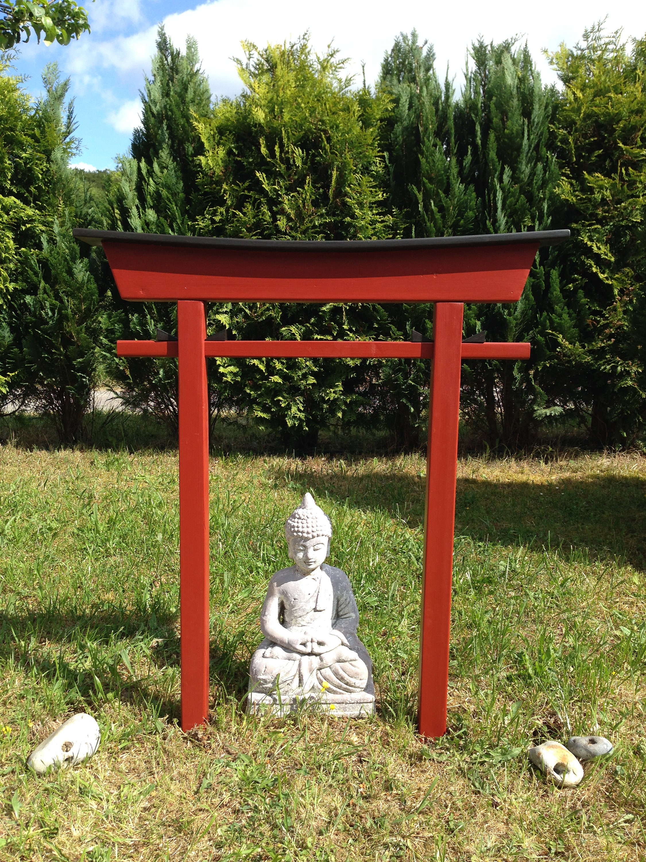 Torii Jardín Japonés Arco de Madera Puerta de Arco Madera Feng Shui Buda  Asia, Alto 140 cm, Ancho 100 cm, Rojo. N° 023 - Etsy México, image size:2250x3000