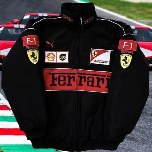 Ferrari jacket,Vintage F1 jacket,Racing pilot jacket,Old school,Formula One,rally,car jacket street style jacket Gender-Neutral Adult Jacket