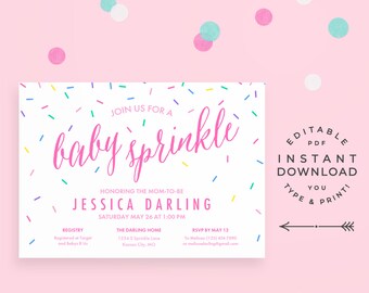 sprinkle invitation etsy