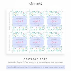 Alice in Wonderland Birthday Party Pack Instant download favor tags, banner, welcome sign, thank you card & more birthday party decorations zdjęcie 2