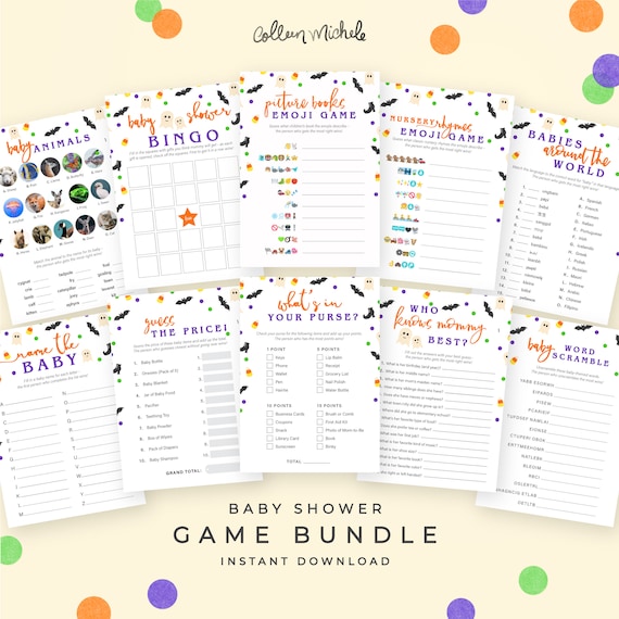 halloween themed baby shower games