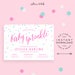 Sprinkle Invitation Girl, Instant Download PDF Printable Invite. Pink girl baby sprinkle shower invitations with confetti sprinkles.