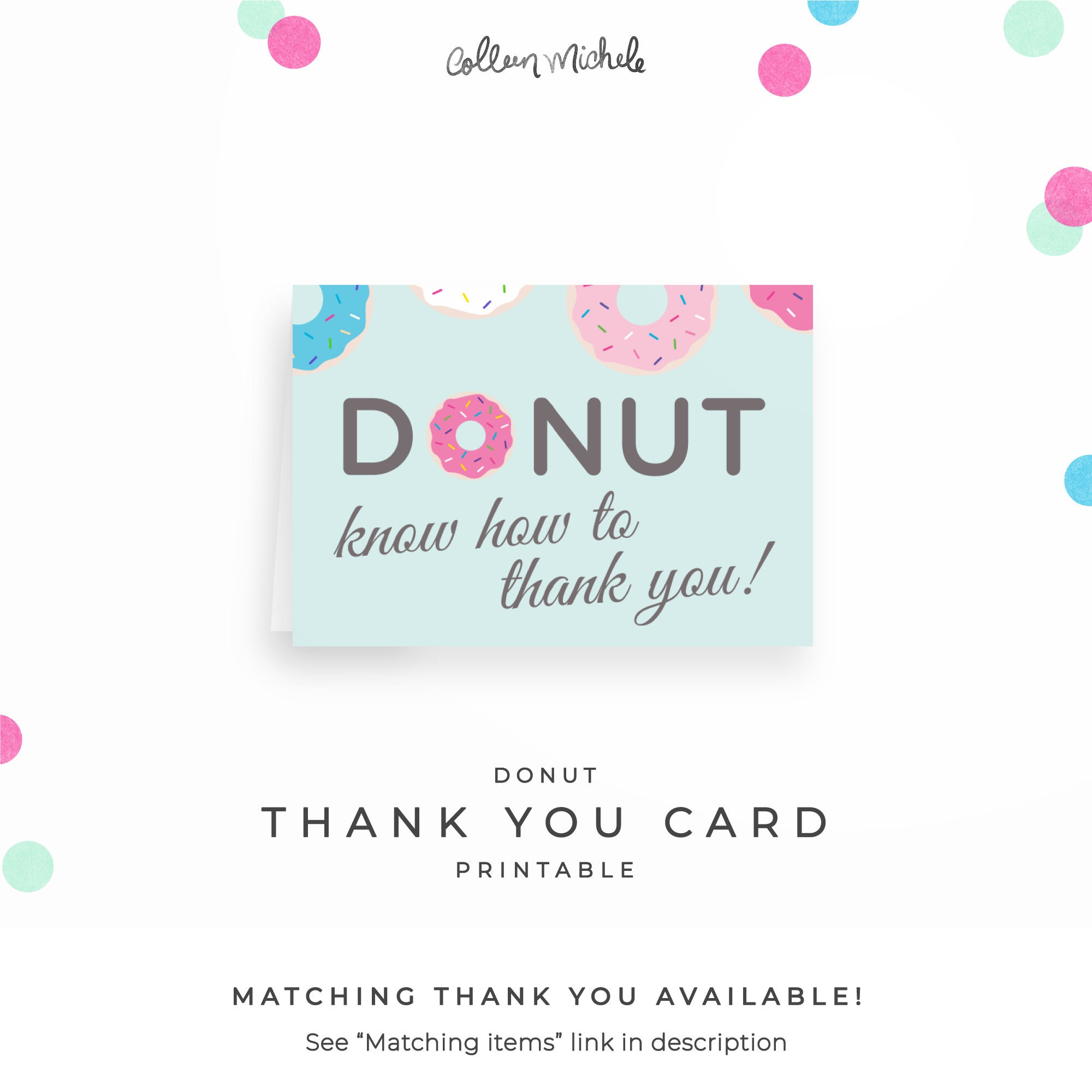 Mint Donut Invitation Instant Download Editable PDF - Etsy Australia