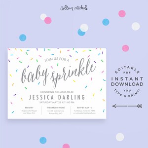Free baby hotsell sprinkle invitation templates