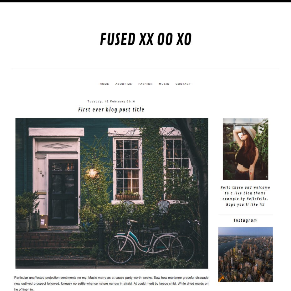 Blogger Theme Fused XX OO XO - Etsy