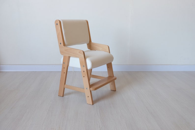 Cuero Silla de cuero Guardería Muebles para niños Silla | Etsy